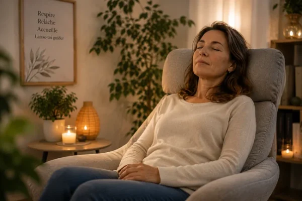 Concentration sur soi pendant une séance d’hypnothérapie